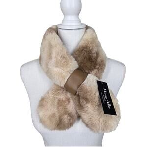 MARCUS ADLER NEW YORK FAUX FUR SCARF BROWN OMBRE 36" X 4" - Style #: S3210BN